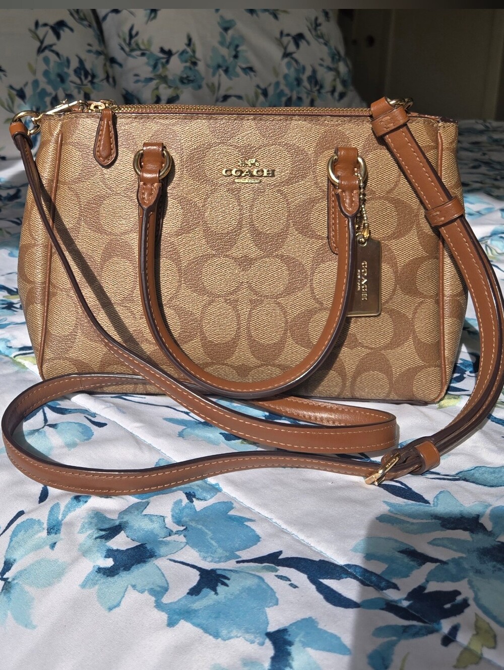 Coach Mini Surrey Signature Crossbody Satchel